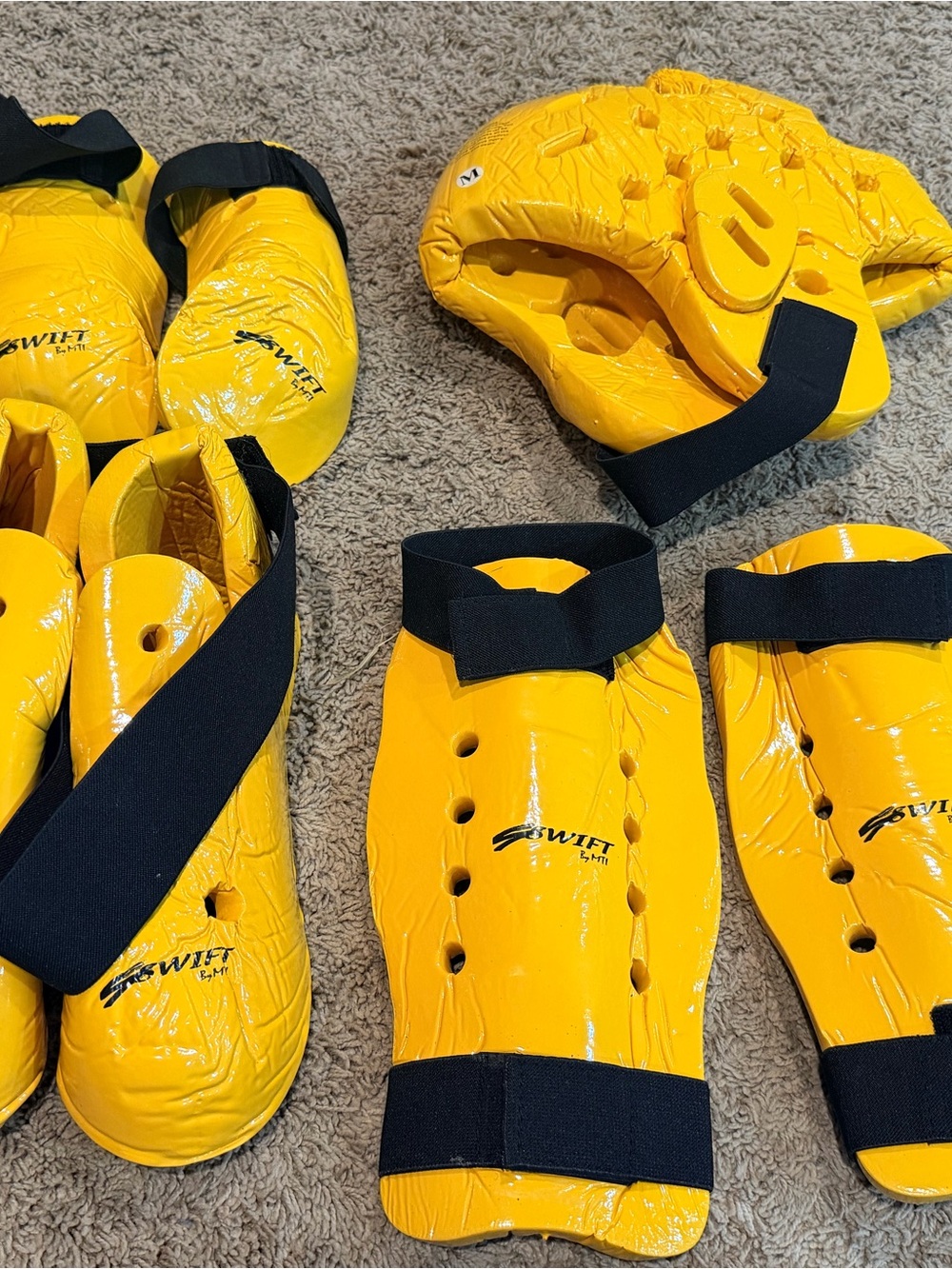 Swift Sparring Gear Youth Child Yellow Martial Arts Taekwondo Karate Size S/M